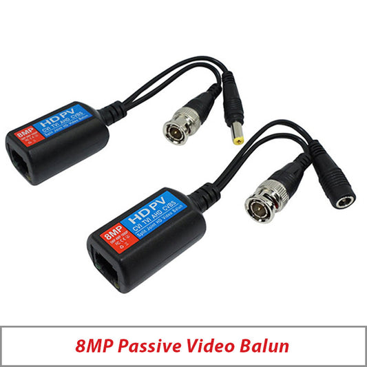 VIDEO BALUN 8MP PASSIVE CVI-AHD-TVI-CVBS BAL-8MP-RJ45-PV