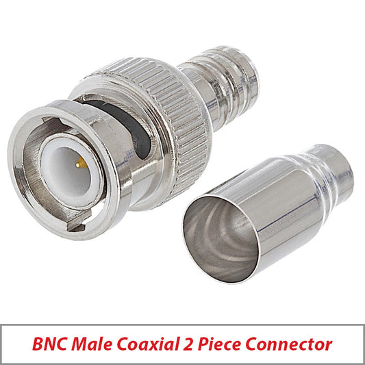 CONNECTOR BNC MALE COAXIAL 2 PIECE