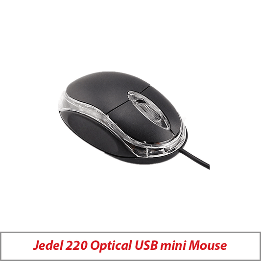 JEDEL 220 OPTICAL USB WIRES MINI MOUSE BLACK  JEDEL-220-USB-MINI-MOUSE