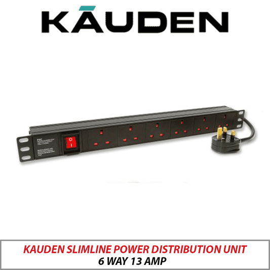 KAUDEN 6 WAY 13 AMP SLIMLINE POWER DISTRIBUTION UNIT PDU6/SLM