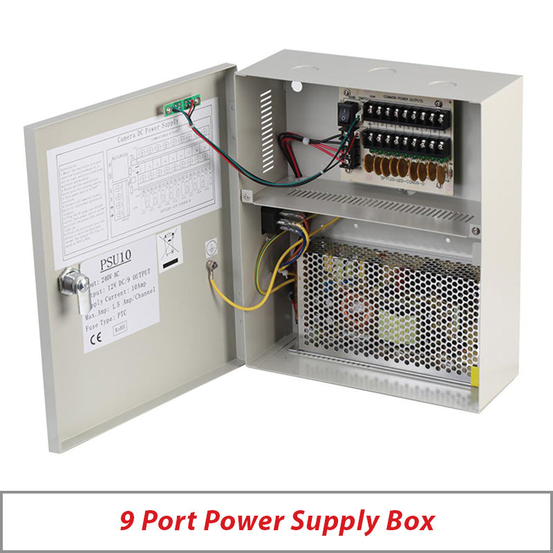 CCTV POWER SUPPLY BOX 9 PORT – Microtimes