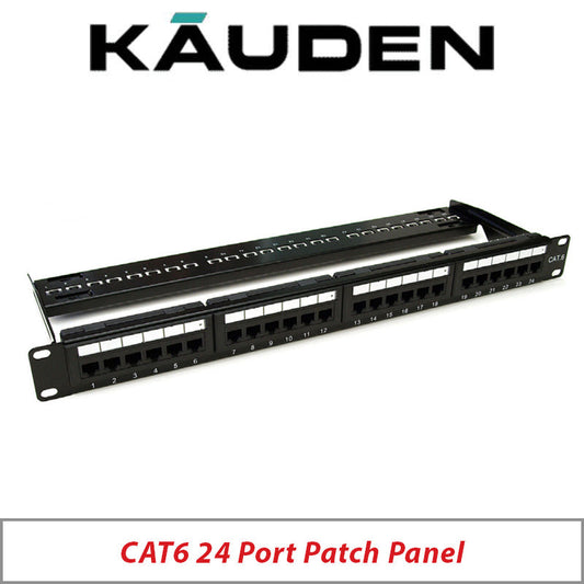 KAUDEN CAT5E 24 PORT PATCH PANEL PPC24ND/CAT6