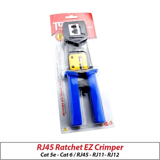 EZ CRIMPER PASS THROUGH CAT 5E CAT 6 RJ45 RJ11 RJ12