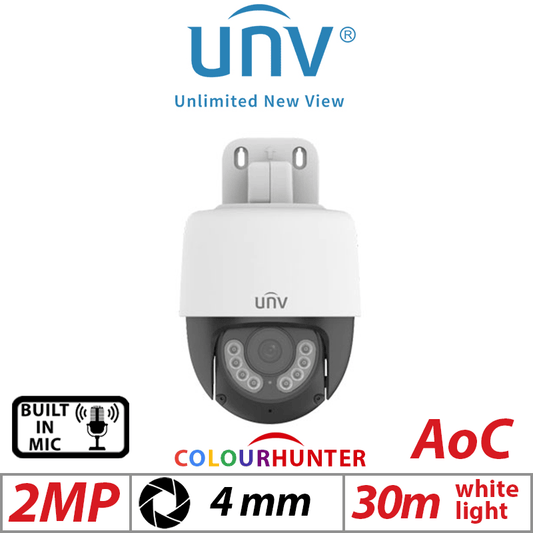 2MP UNIVIEW COLOR HUNTER HD PTZ CAMERA 4MM WHITE UAC-P112-AF40-W