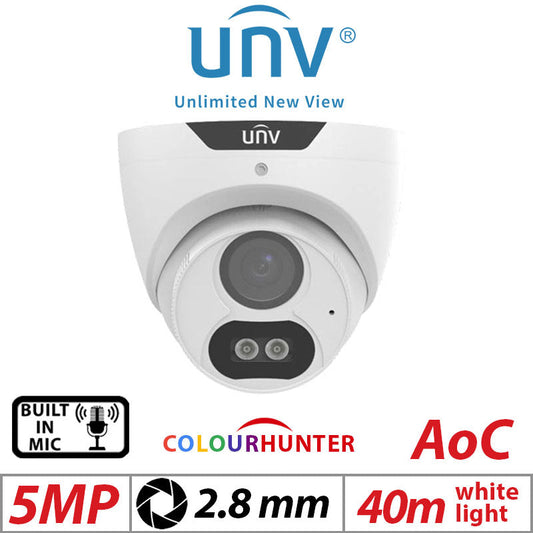 5MP UNIVIEW FIXED TURRET ANALOG CAMERA 2.8MM UAC-T125-AF28M-W