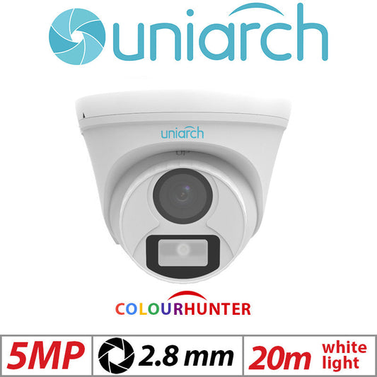 ?5MP UNIARCH COLOURTHUNTER - 24/7 COLOUR - HD TURRET ANALOG CAMERA 2.8MM UAC-T115-F28-W