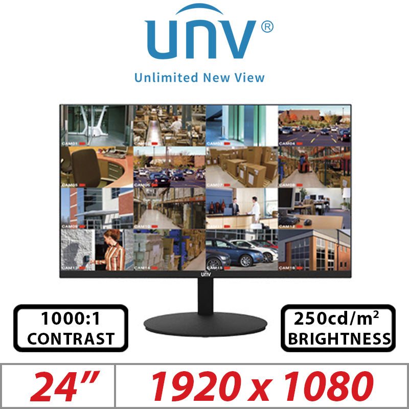 24 INCH UNIVIEW LED FHD CCTV MONITOR MW3224-V