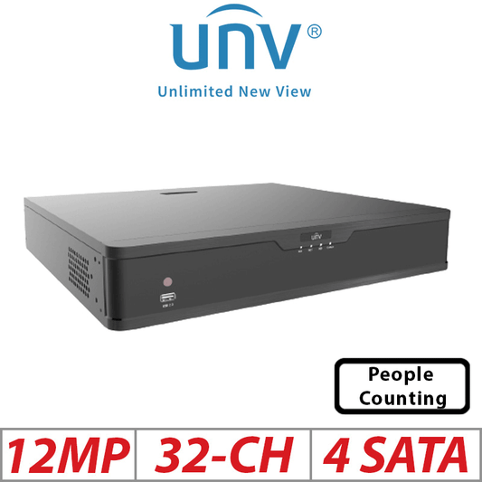 ?12MP 32-CH UNIVIEW POE 4-SATA HD NVR WITH VIDEO CONTENT ANALYSIS ULTRA 265/H.265/H.264 NVR304-32E2-P16