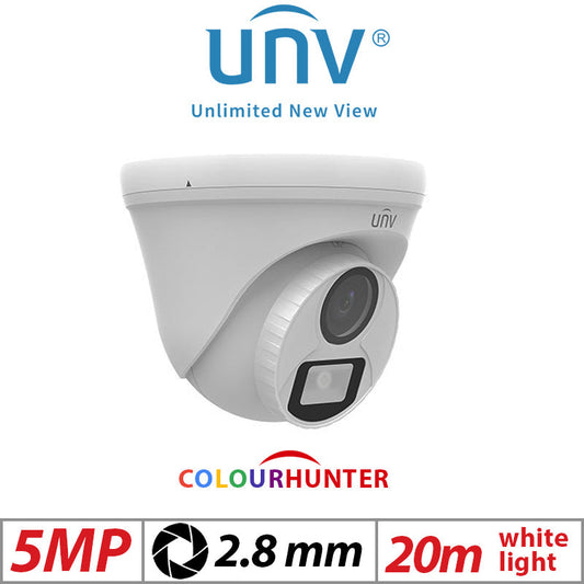 5MP UNIVIEW COLOURTHUNTER - 24/7 COLOUR - HD TURRET ANALOG CAMERA 2.8MM UAC-T115-F28-W