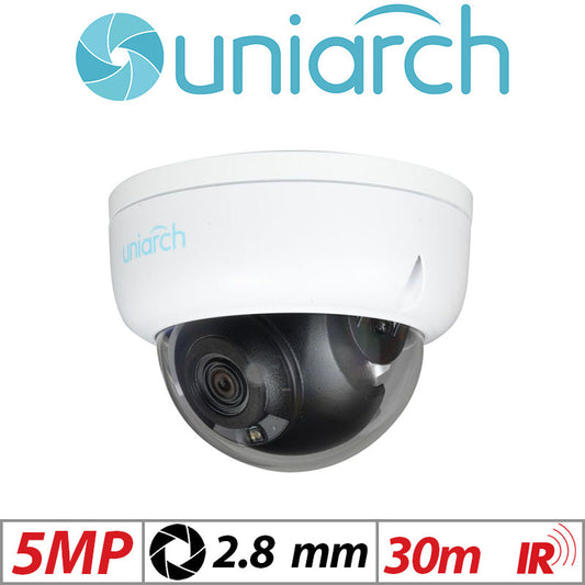 5MP UNIARCH FIXED VANDAL RESISTANT NETWORK CAMERA 2.8MM IPC-D125-PF28