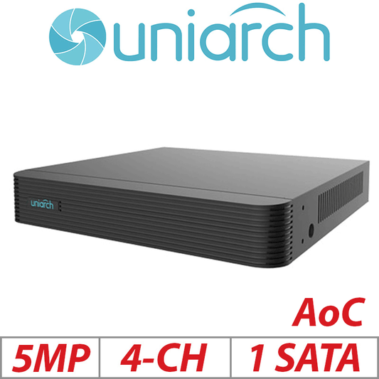 ???5MP 4-CH UNIARCH 1-SATA AOC XVR H.265/H.264 XVR-104G3