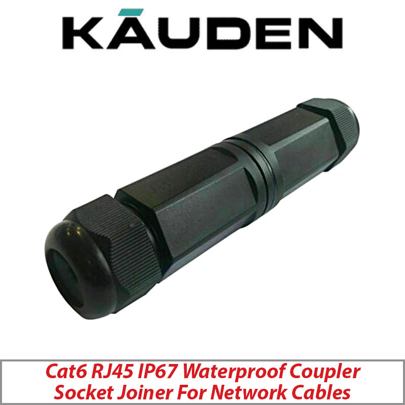 KAUDEN EXTERNAL RJ45 COUPLER - CAT5 CAT6 CAT6A - IP67 US205