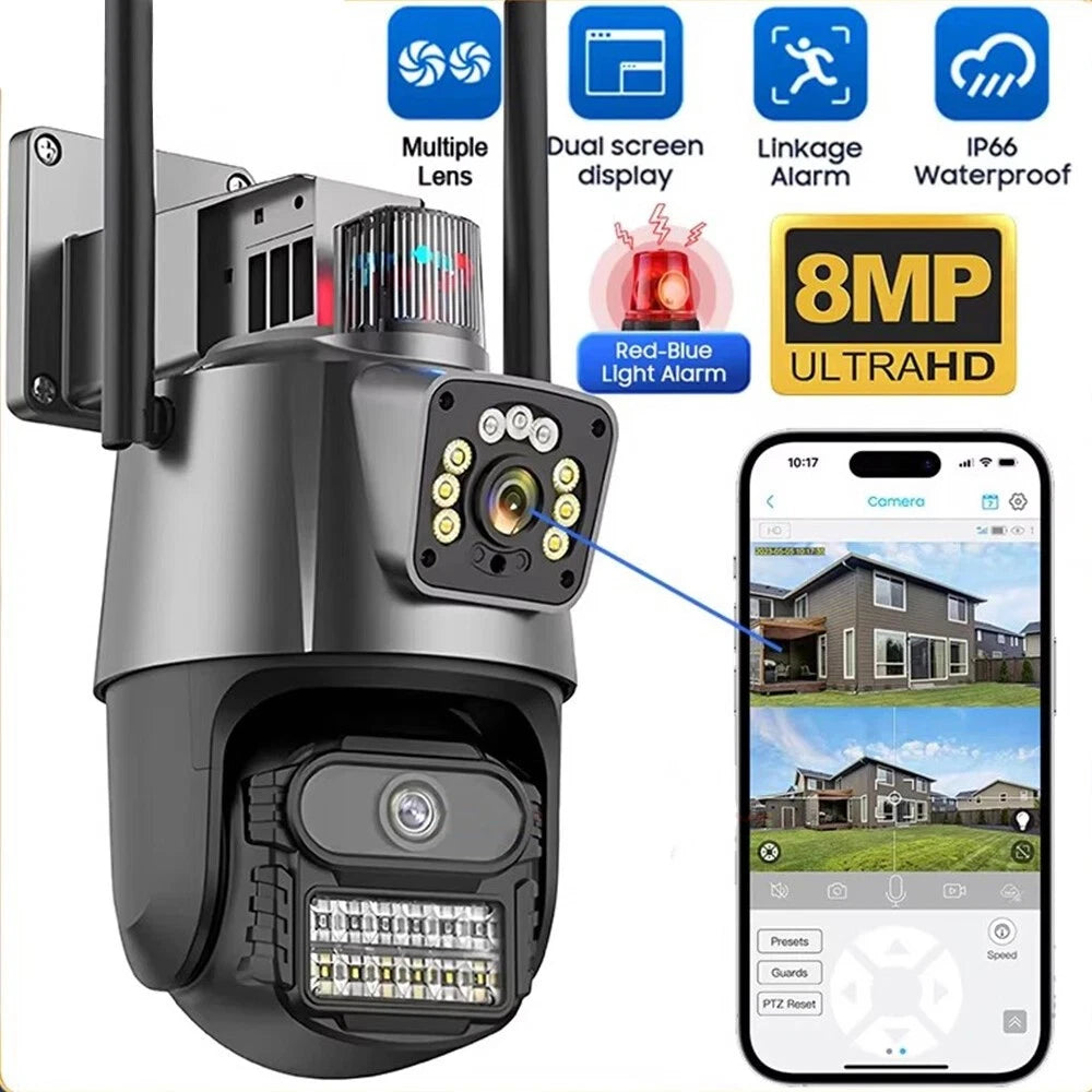 8MP 4K Wireless PTZ Smart AI CCTV – Supplied & Installed