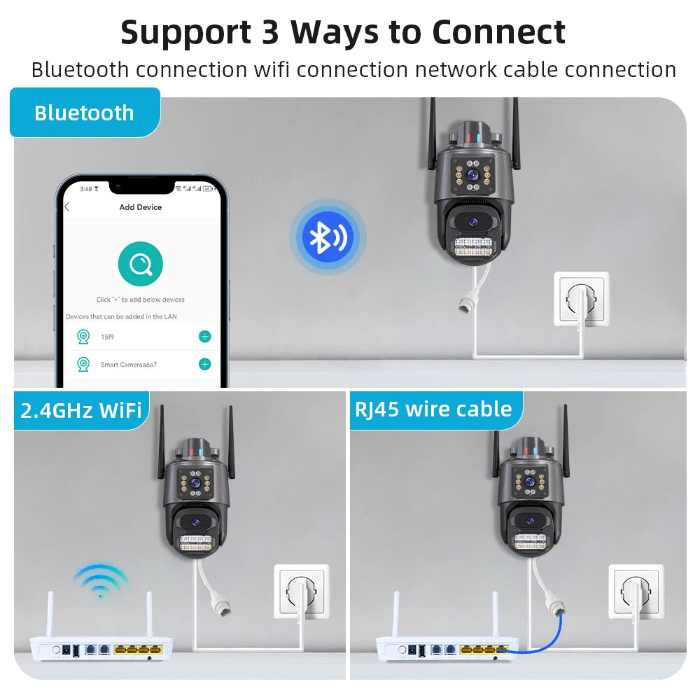 8MP 4K Wireless PTZ Smart AI CCTV – Supplied & Installed