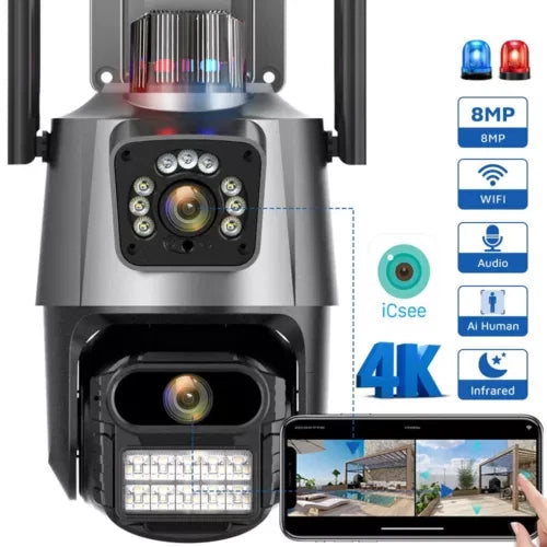 8MP 4K Wireless PTZ Smart AI CCTV – Supplied & Installed